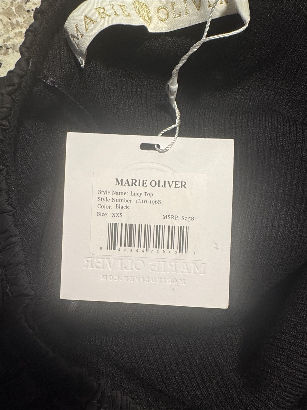 Marie Oliver Black One-Shoulder Ruffle Top - Picture 4 of 4